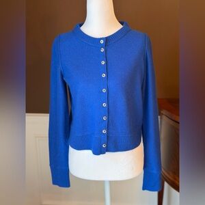 Free People Cyanine Blue Wool Cashmere Cardigan XS NWT, Preppy